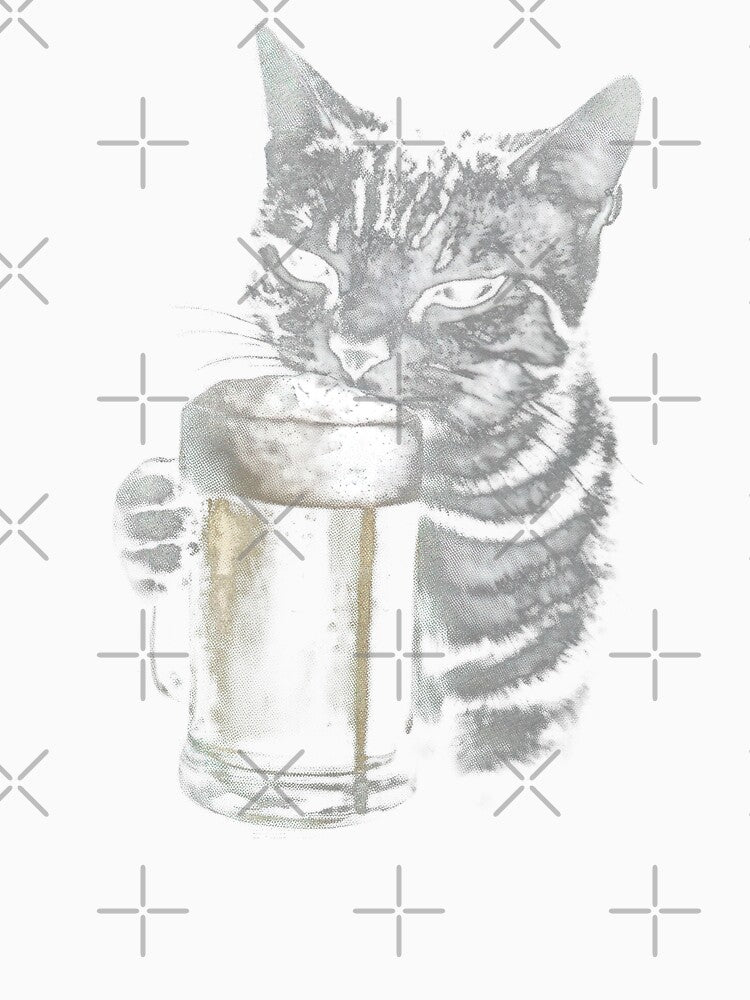 Cat drinking beer y2k by LiuTiuuu