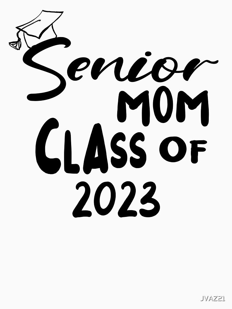 Women Senior Mom Class of 2023 Shirt Cute Heart Graphic Mom Shirt Graduation Tshirt Short Sleeve Tops by JVAZ21