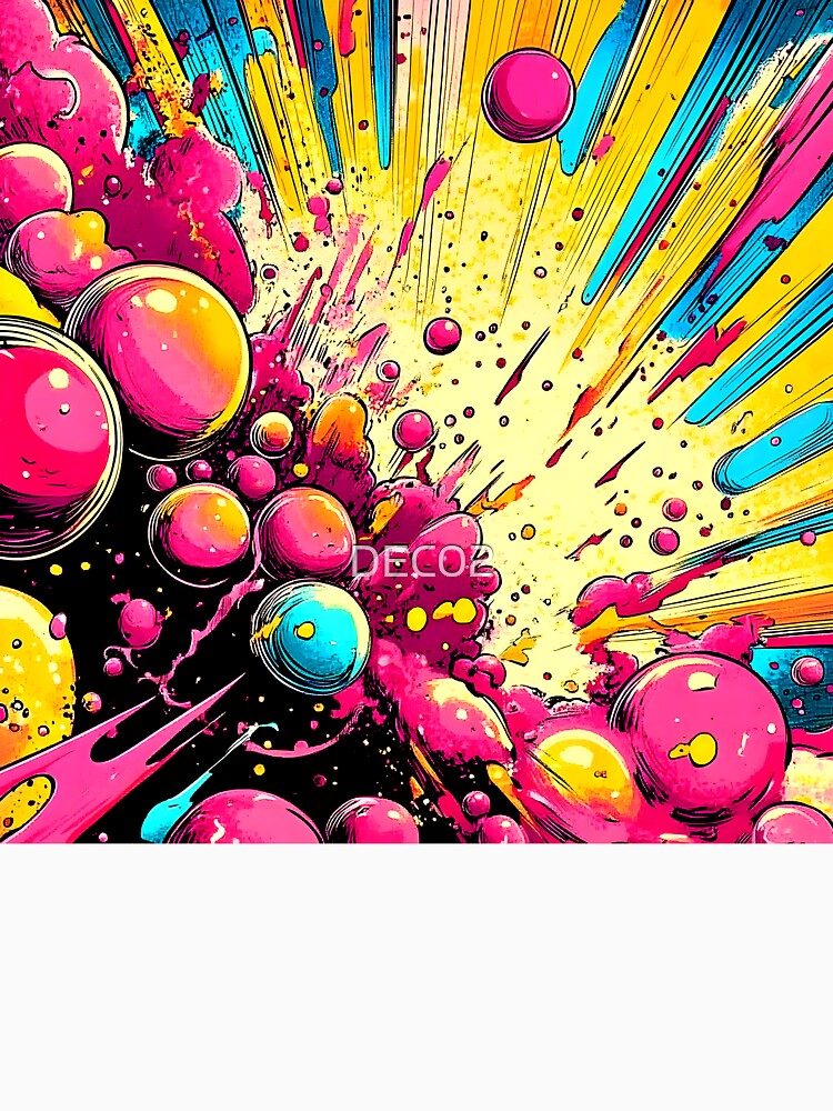 Pop Art Comic Book-Style Colorful Abstract Designs by DEC02