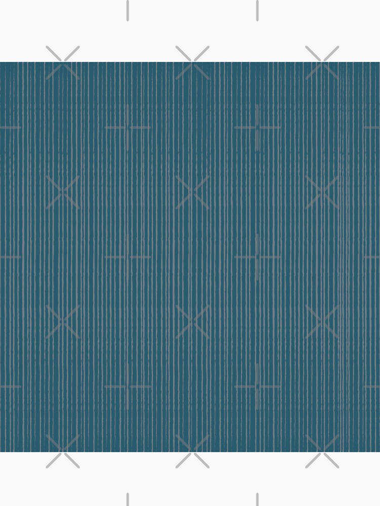 Xmas Dark Blue Color_ Dark Teal Green Blue (Straight Lines) by mimihuang creations