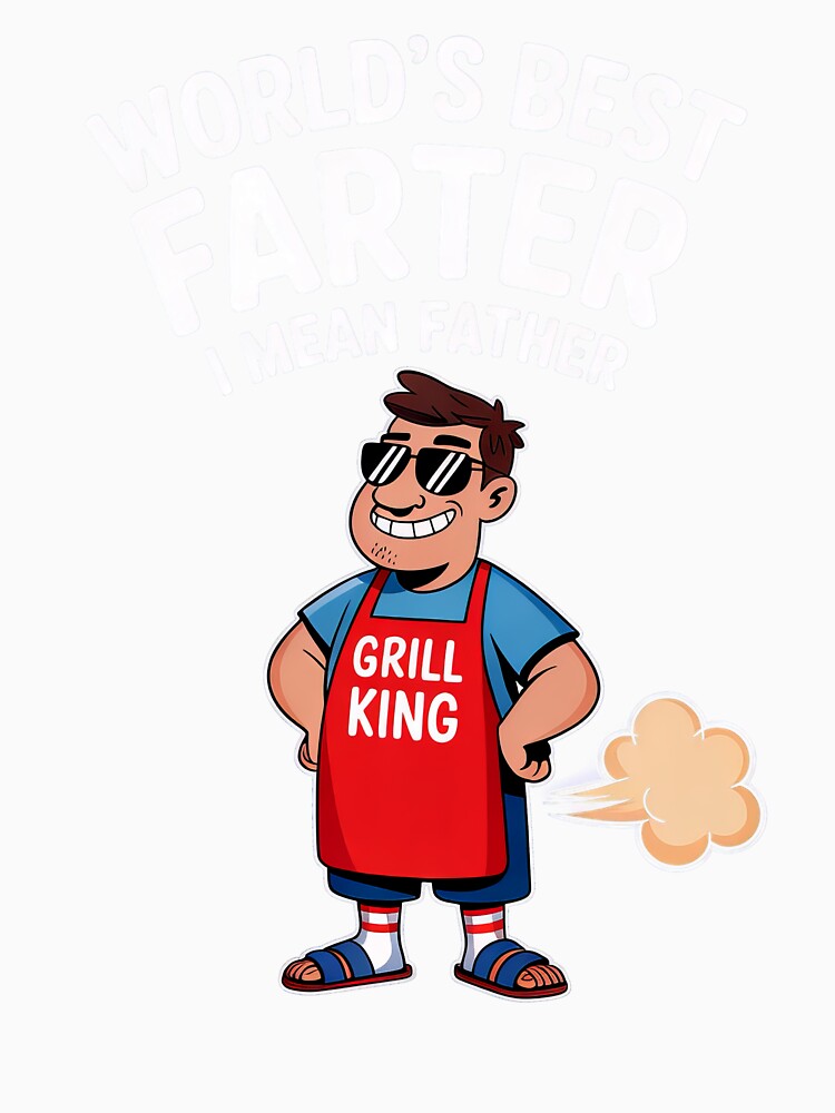 World’s Best Farter I Mean Father Funny Grill King Dad Joke Gift by PosiMCreations