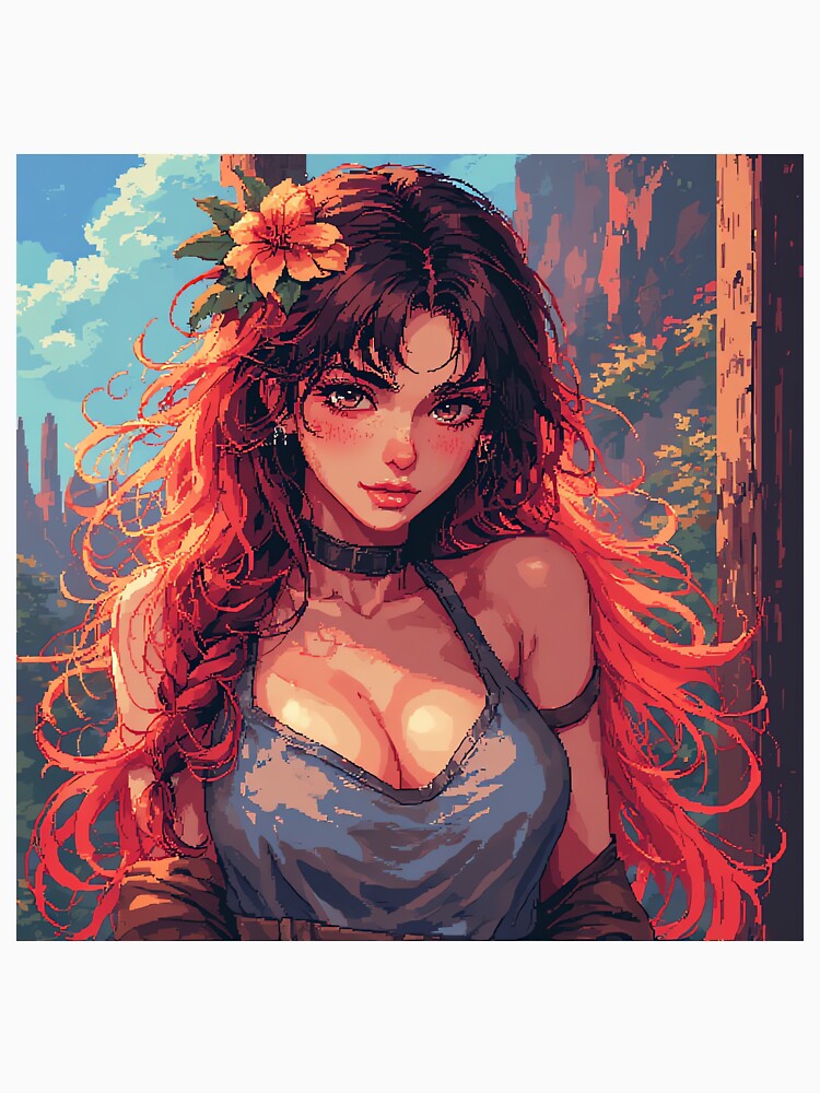 Retro Beautiful Red Hair In Sunshine by jimcaza
