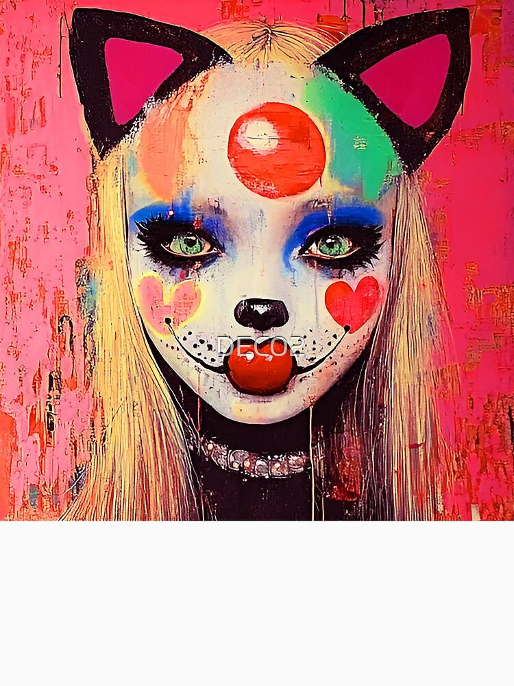 Whimsy Pop Art Female Collage-Inspired Colorful Art by DEC02
