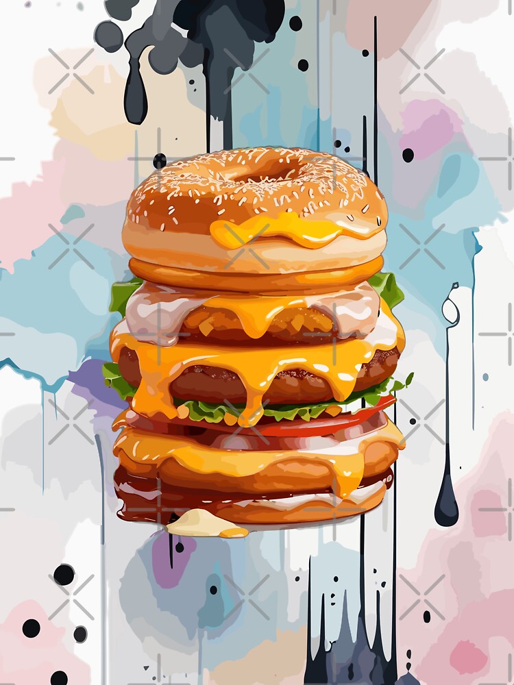 Double Donut Burger - Fast Food Favorite by FridPix