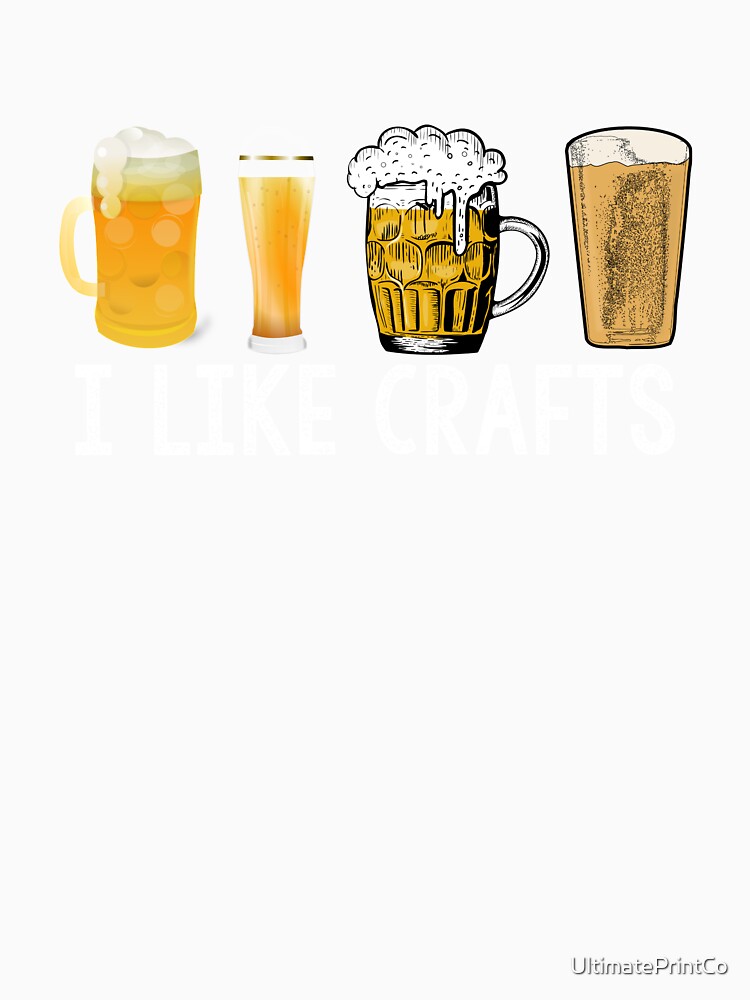 Retro Craft Beer Gift, I Like Crafts, Gift For Craft Beer Drinker by UltimatePrintCo