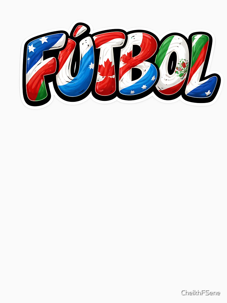 Fútbol 2026 USA Canada Mexico - Tricolor Flag Typography by Velustro Shop