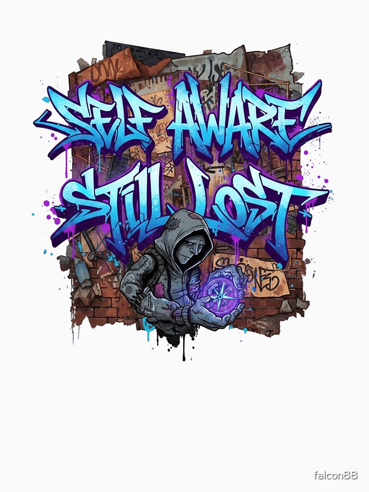 Lost Mind Graffiti Statement Shirt by Imaginarium of Chaos falcon88