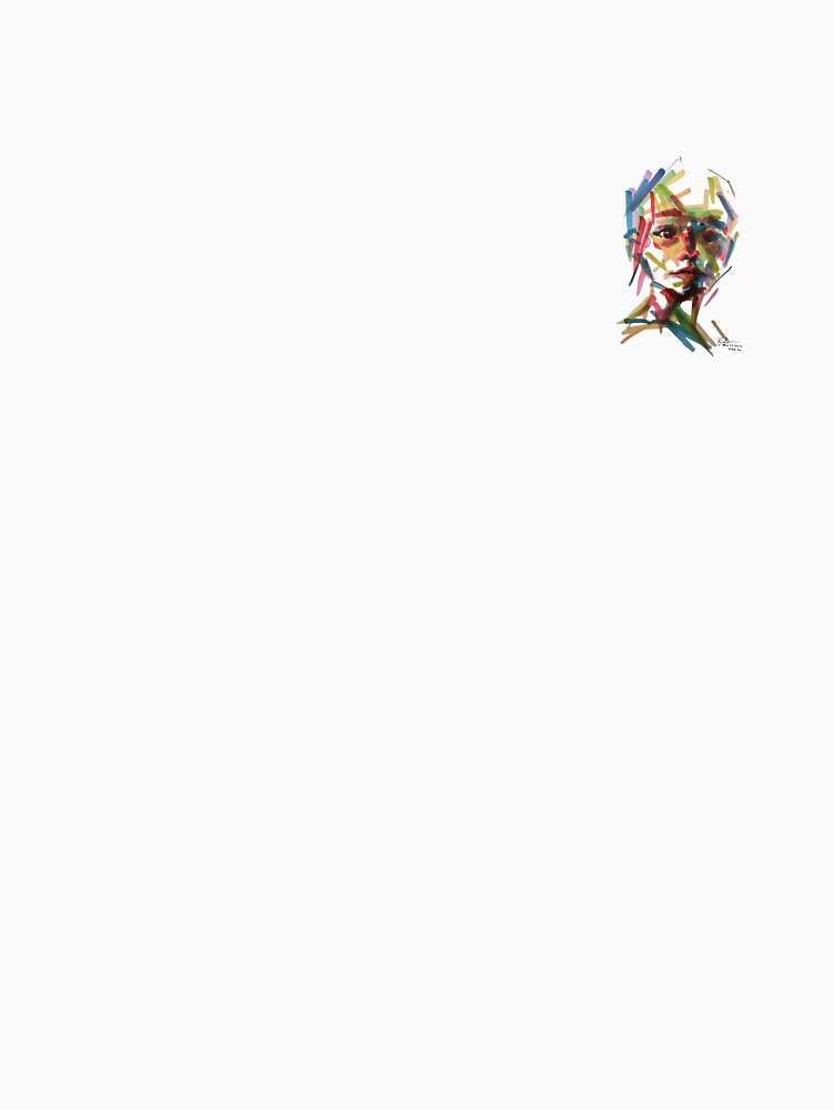 Abstract Marker Strokes Colorful Face Portrait Transparent by jadexjournal