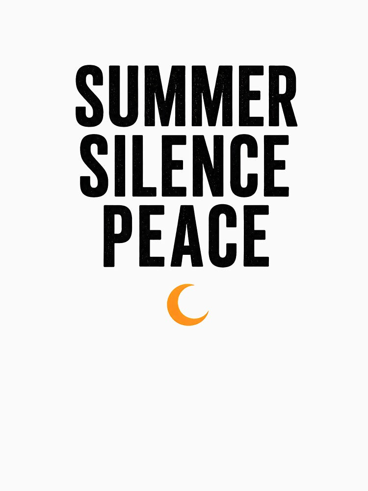 Summer Silence Peace Shirt for Introverts | Minimalist Aesthetic Tee by SkullVor