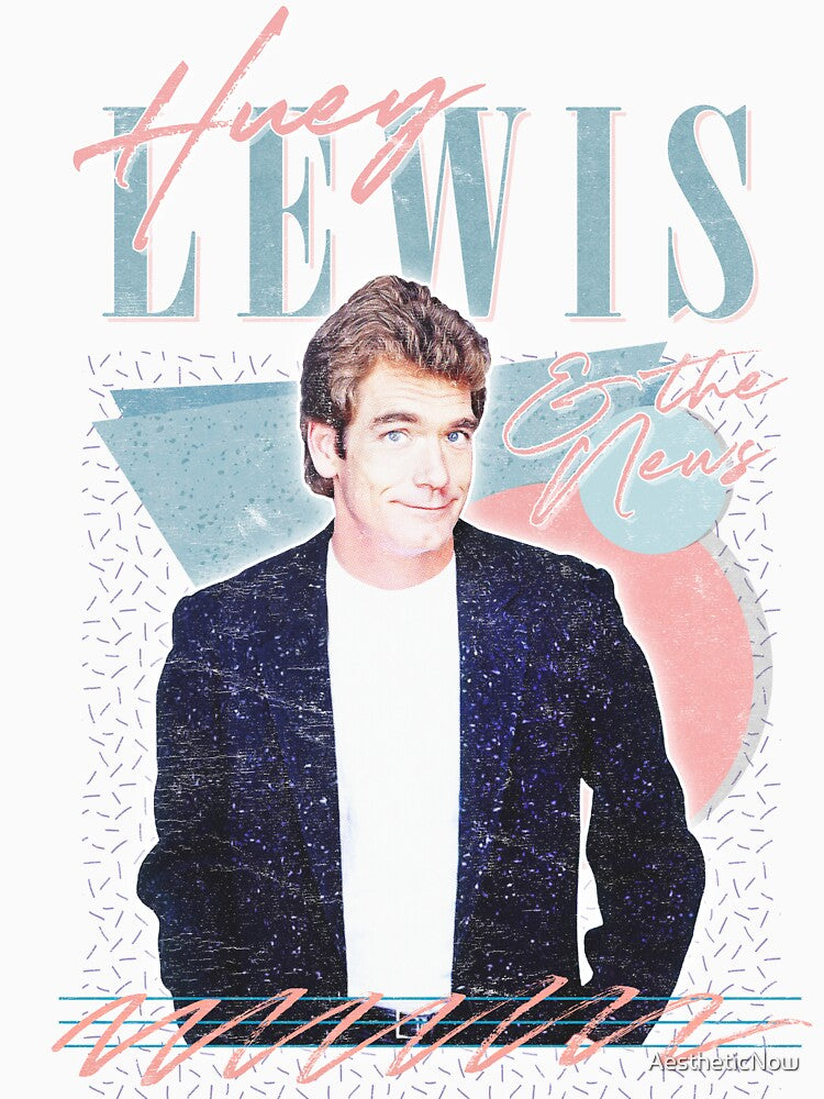 Huey Lewis & The News // 80s Retro Faded Style Design by AestheticNow