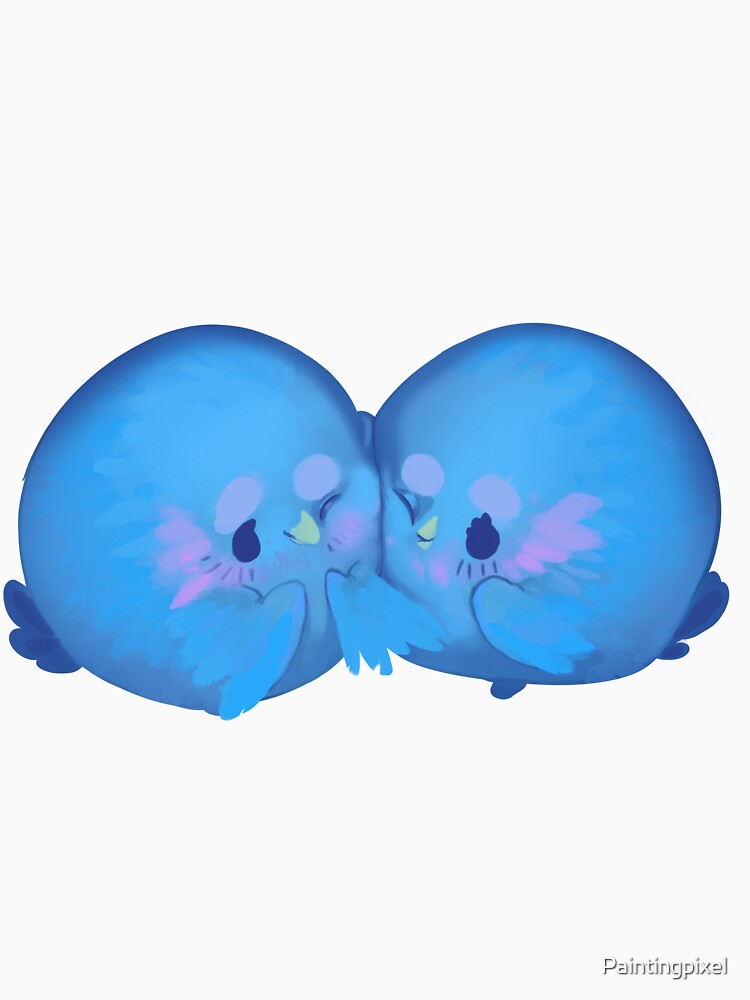 Chibi Love birds by Paintingpixel