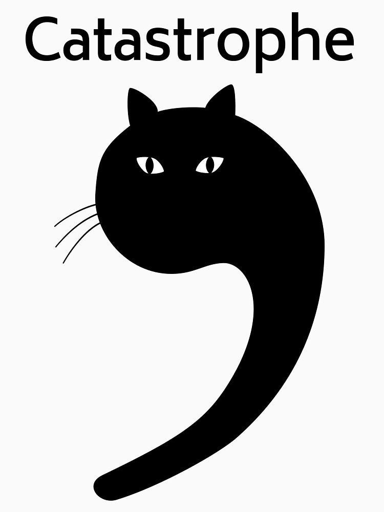 Cat as apostrophe funny typography catastrophe by peter2art
