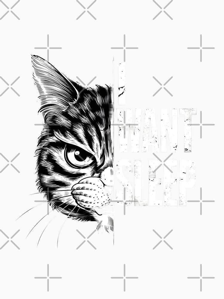 I Want Sleep Cat Funny Art by SHADOWNB69