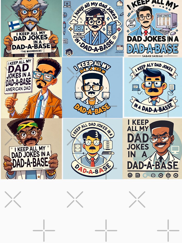 I Keep All My Dad Jokes in a Dad-a-Base - Funny Dad Joke Design by KriticalDesigns