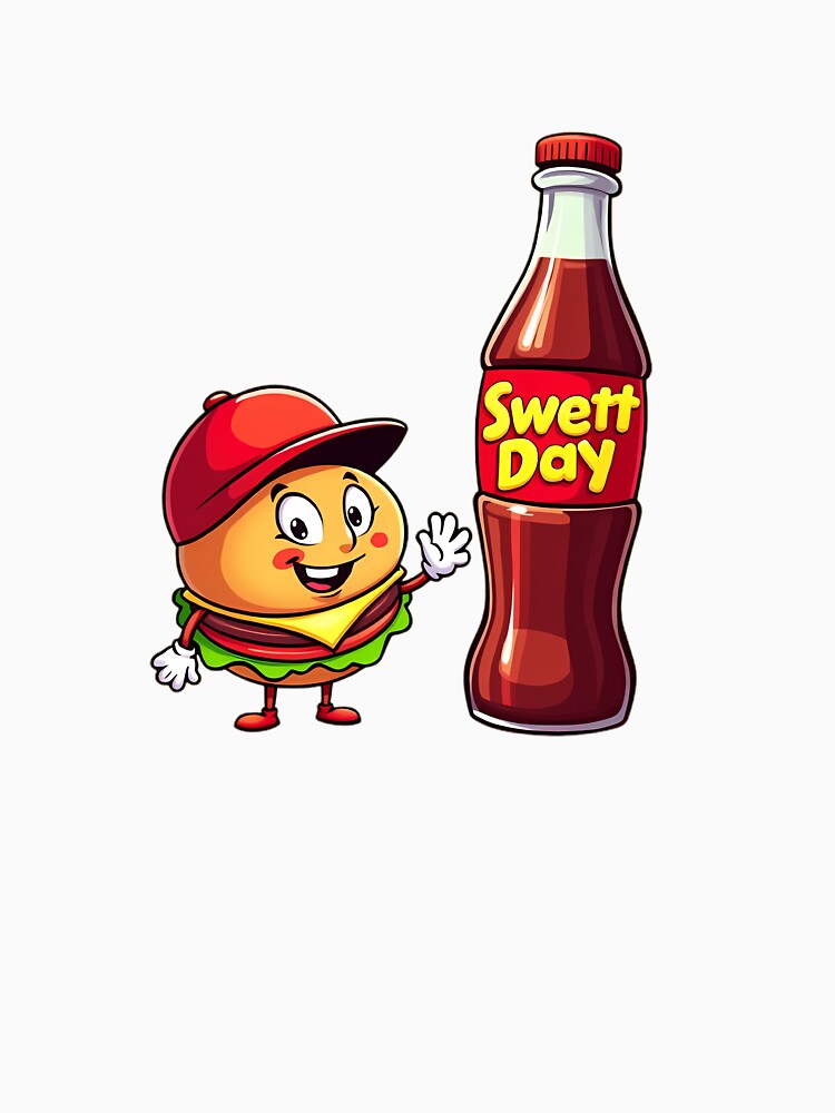 Cute Burger in Love with Soda – Funny Kawaii Food Art | Sweet Day by Sweetday2025