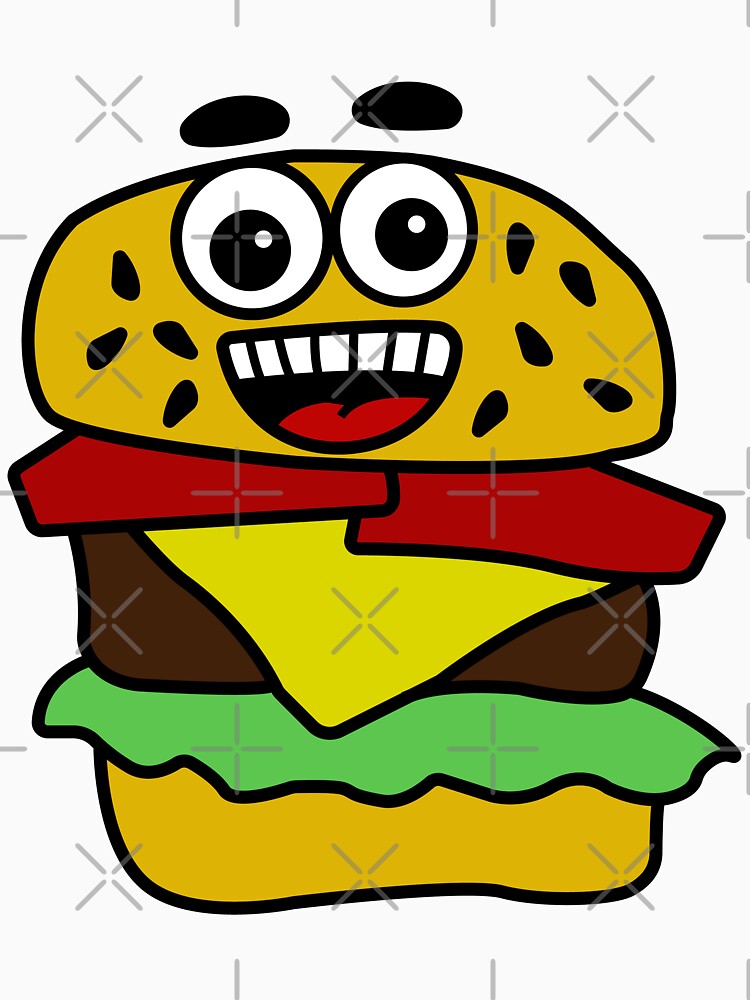 Cute Burger Smiling by RandjaDesign