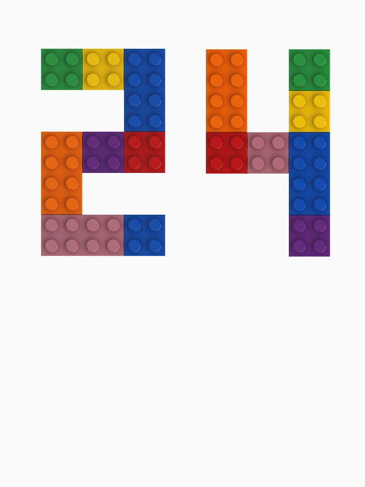 24 numbering made of bricks by Brickification
