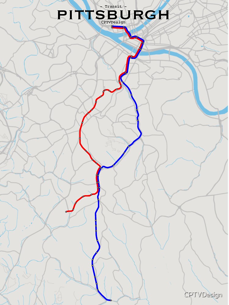 Pittsburgh Transit Map by CPTVDesign