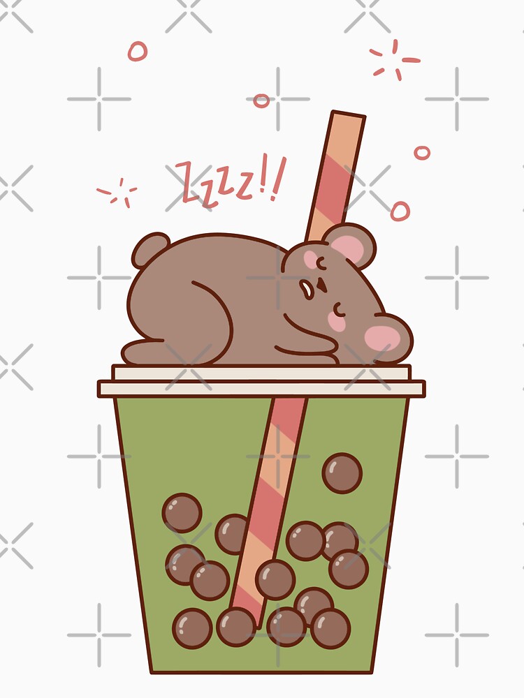 Kawaii Koala and Bobba tea Phone cover and stickers by GulQari