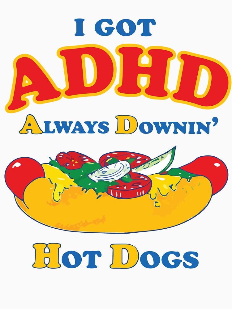 Funny Hot Dog Lover Always Downin Hot Dogs Food Humor Cartoon Design by kiralynstration