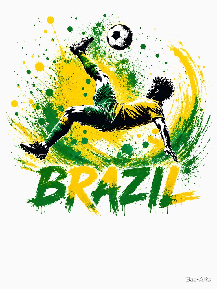 Brazilian Football Colors Tropical Shirt | Yellow Green Soccer Pride Tee | Fan Gift Idea by 3ac-Arts