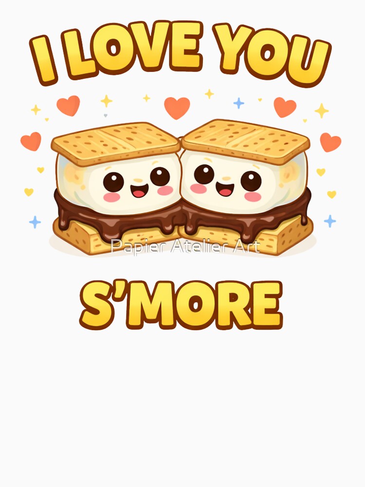 I Love You S’more Cute Food Pun by Papier Atelier Art