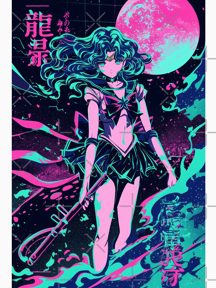 Sailor Neptune Neon City Night by AnimeArsenalPrints