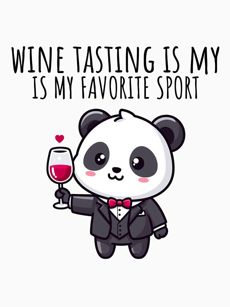Wine Tasting Panda by LemuellTrends