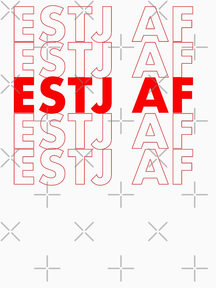 ESTJ AF Red Personality MBTI Funny Shirt by FanaticTee