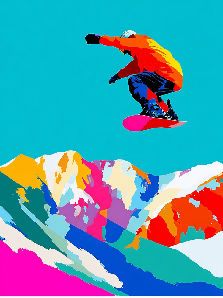 Pop Art Snowboarder by KJNihonDesigner
