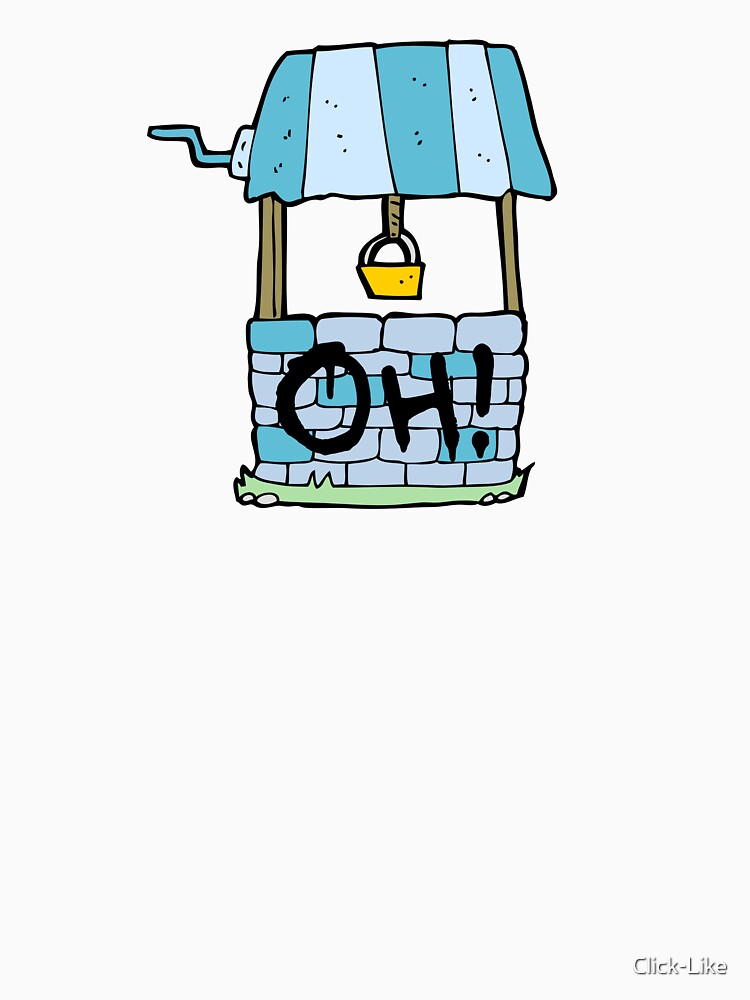 Oh Well Pun, Oh in graffiti on a blue funny water well by Click-Like