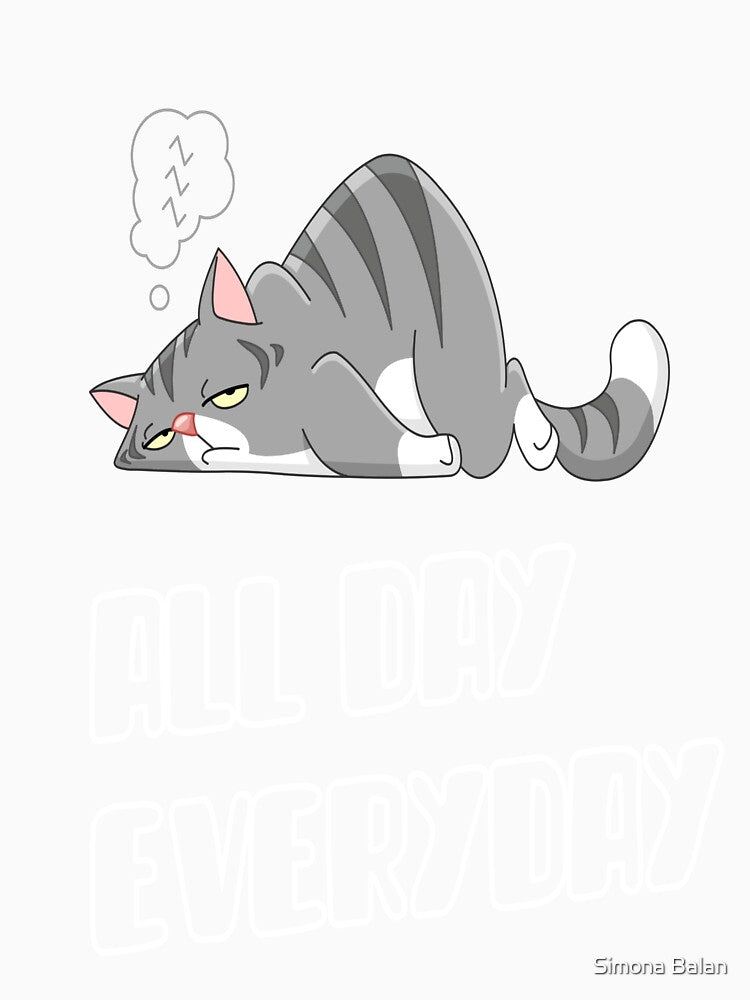 Lazy All day Everyday Funny Design by Simona Balan
