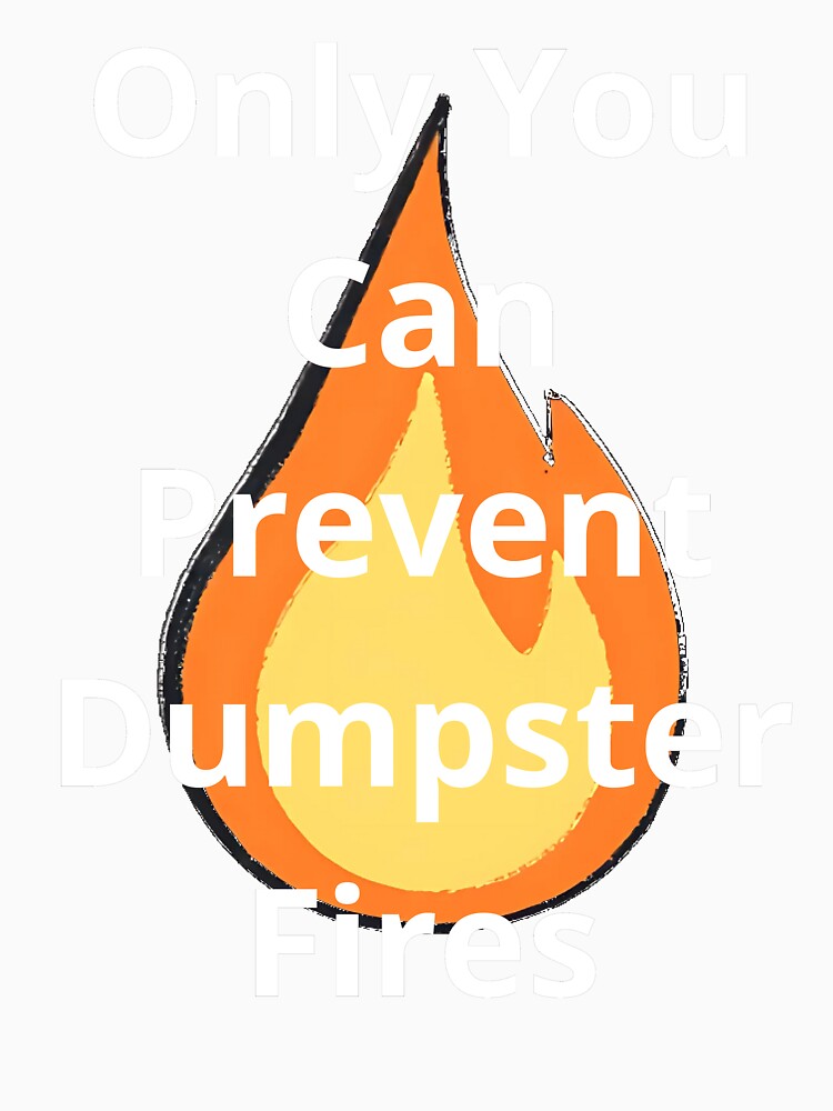 Only You Can Prevent Dumpster Fires by BoogzisArtwork