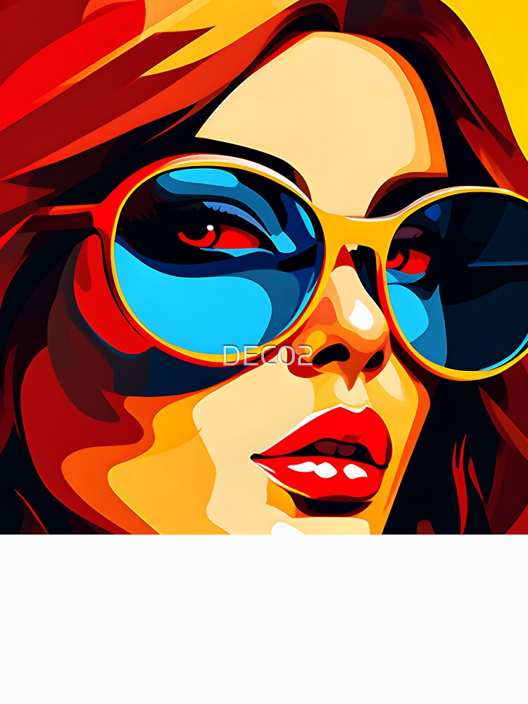 Pop Art Female With Sunglasses Comic Book Art by DEC02