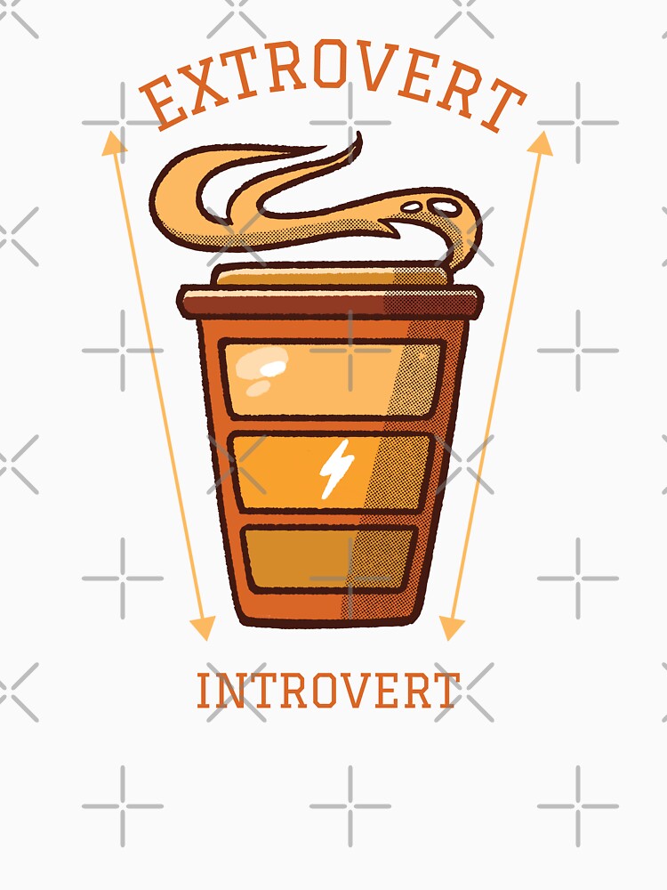 Introvert Extrovert Scale Bases On Coffee Level by artado