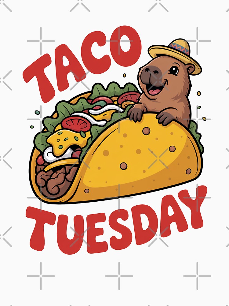 Capybara Taco Tuesday Funny Food Design by MonkiFlipp