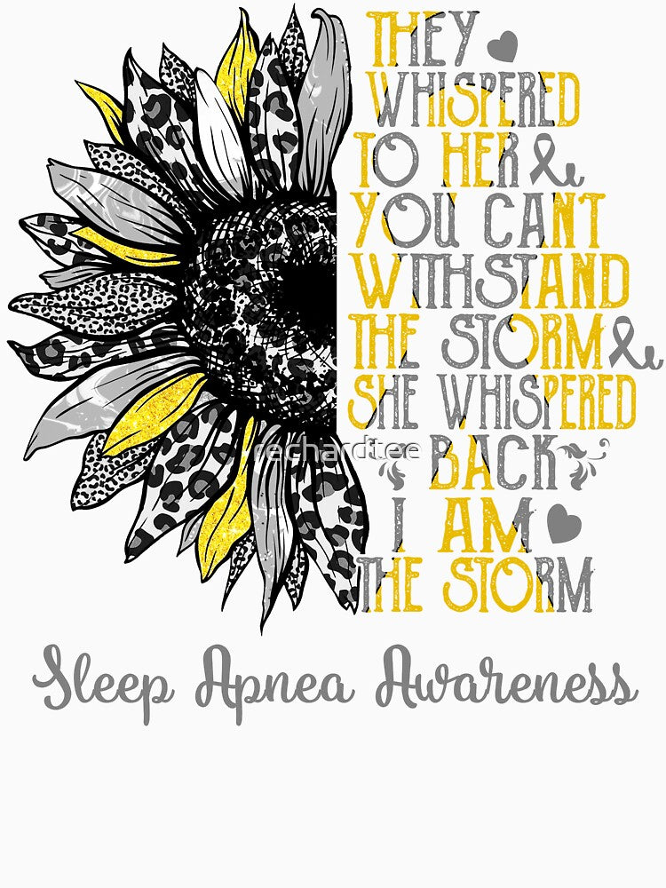 I Am The Storm Sunflower Leopard Sleep Apnea Awareness by rechardtee