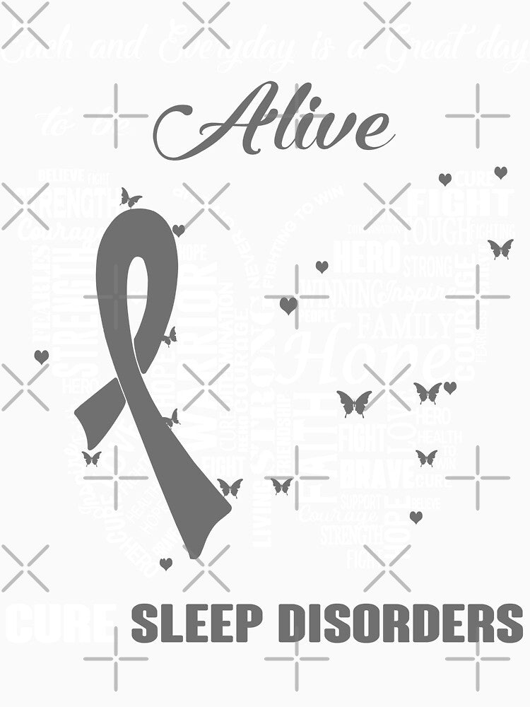 Butterfly Ribbon Cure Sleep Disorders Awareness by Tadmab
