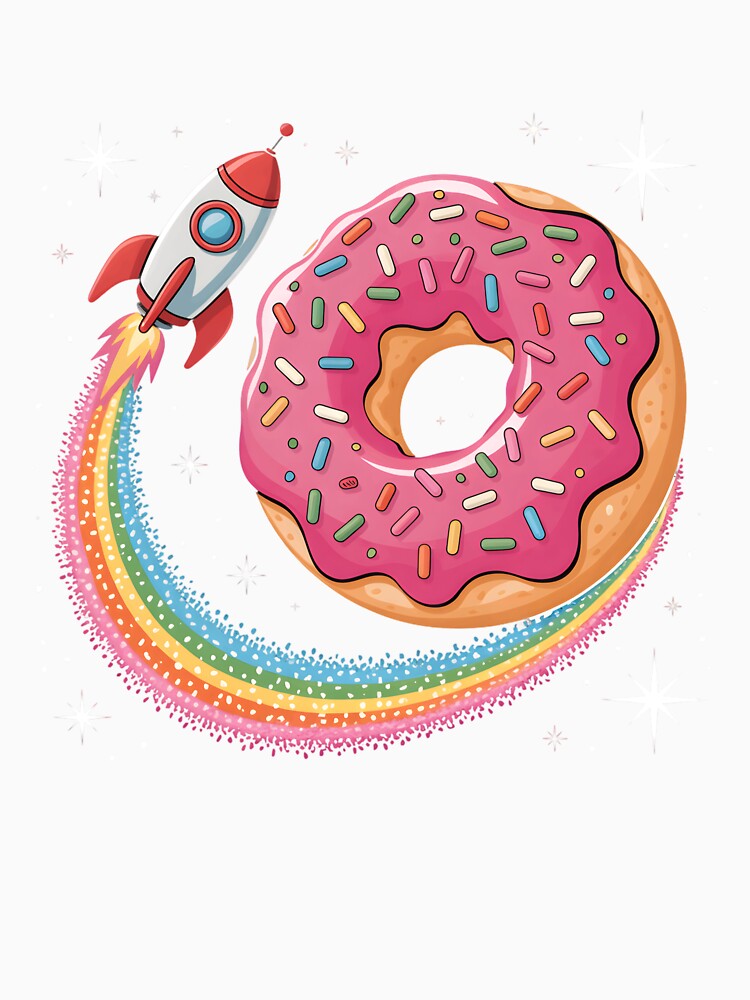 Space Donut Day Rocket Rainbow Planet Galaxy Kids Boys Girls by clothesy7