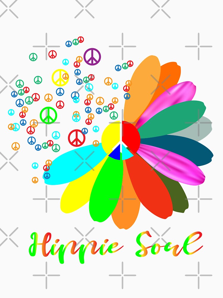 Daisy Peace Sign Hippie Soul , Flower Lovers by shinoshop