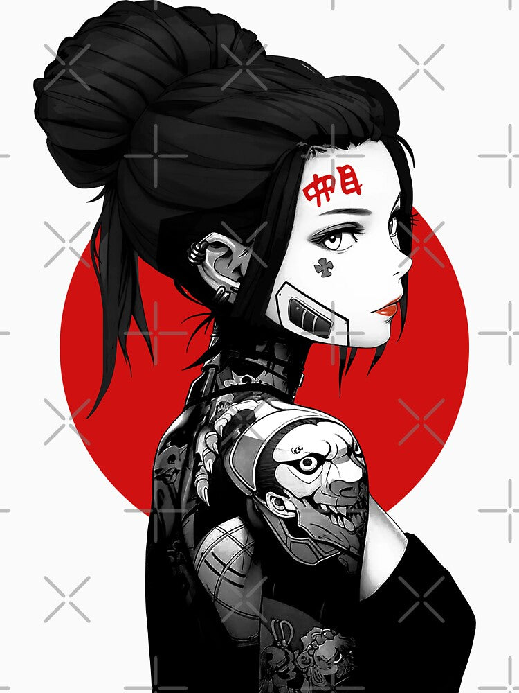 Vaporwave Cyberpunk Aesthetic Girl by OWLvision33