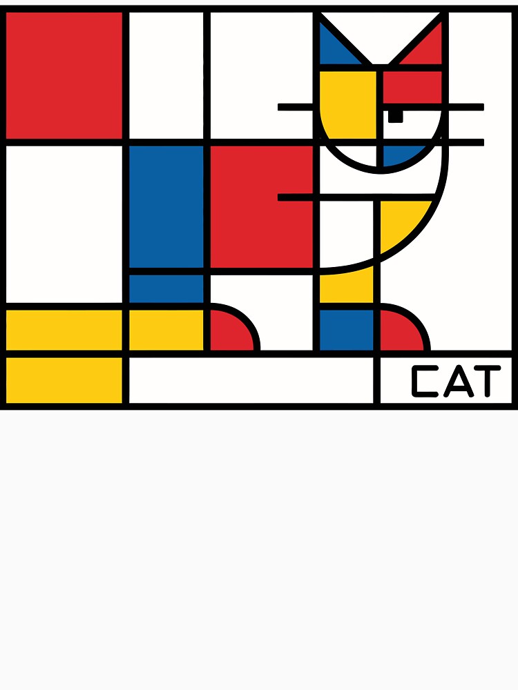 Mondrian's Cat by Angry Swan Designs