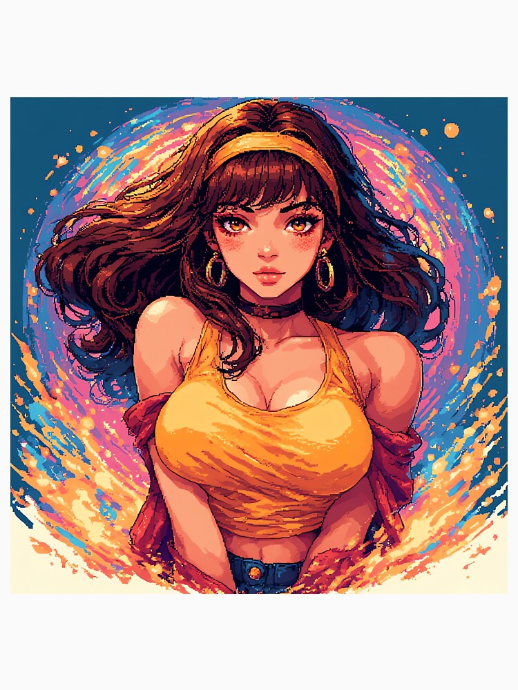 Retro Beautiful Girl colorful by jimcaza