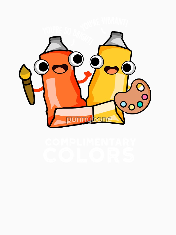 Complimentary Colors Funny Paint Pun (Dark BG) by punnybone