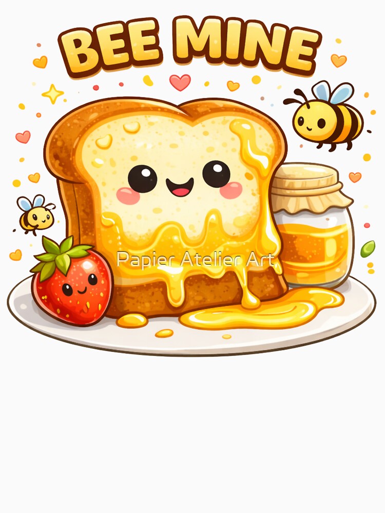 Bee Mine Cute Honey Pun by Papier Atelier Art