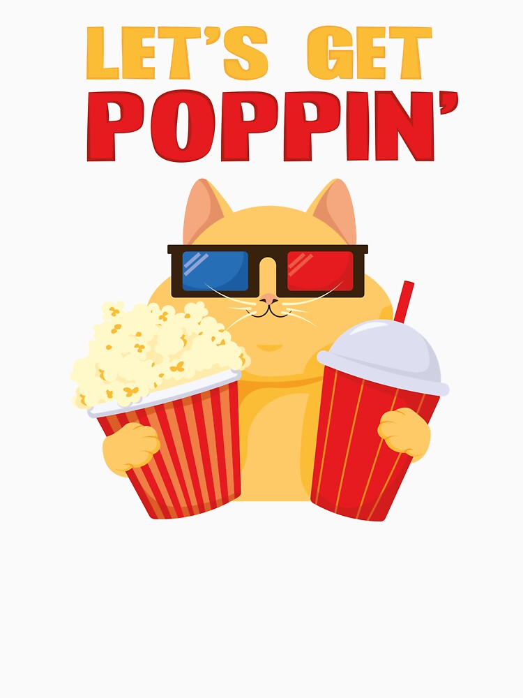 Let's Get Poppin' - Cat Watching a Movie by Art-of-Rory