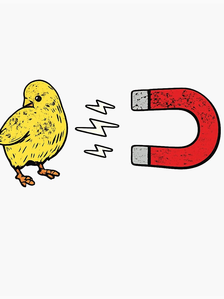 Funny Chick Magnet Cute Chicken Pun Humor by ZEtexaxe