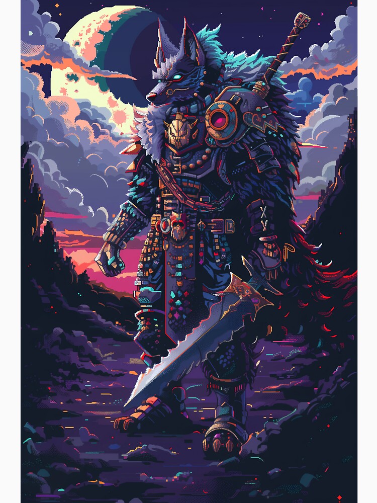 Wolf Knight Pixel Art by Kaos-Bit