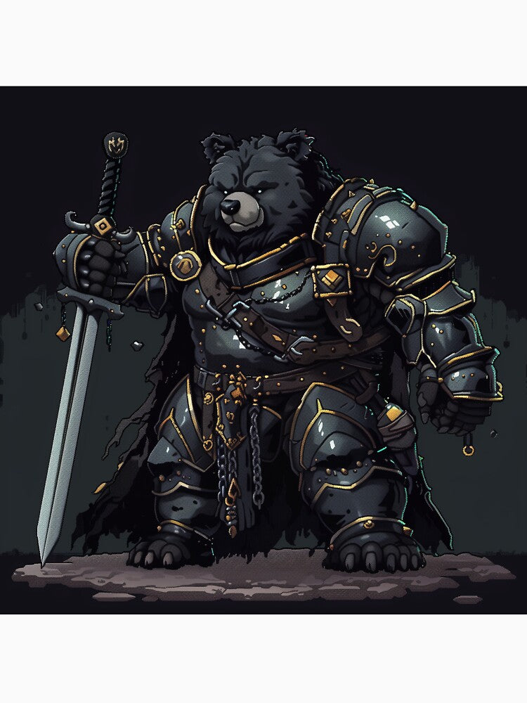 Bear Knight Pixel Art by Kaos-Bit