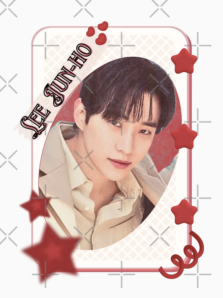 Lee Jun-ho Korean actor Kdrama fanart Entertainment Asian actor Card Red Aesthetic Collage Design by AJUNICE STUDIO
